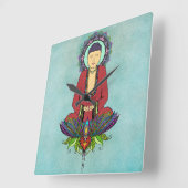 Elektrische Boeddha-klok Vierkante Klok (Hoek)