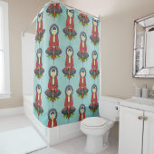 Elektrische Boeddha Patroon Douchegordijn (In situ)