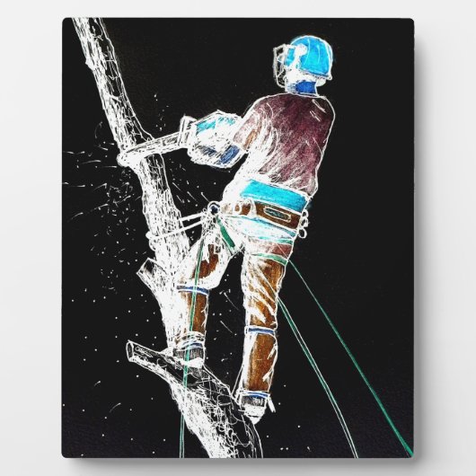 Elektrische boomchirurg-boristisch kettingzagen fotoplaat (Voorkant)