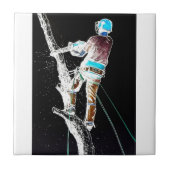 Elektrische boomchirurg-boristisch kettingzagen tegeltje (Voorkant)