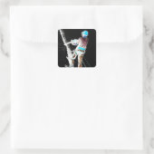 Elektrische boomchirurg-boristisch kettingzagen vierkante sticker (Tas)