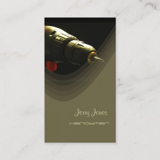 Elektrische boor voor Mr Fix IT/reparirman Visitekaartje (Voorkant)