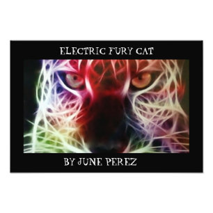 ELEKTRISCHE BRANDSTOF CAT FOTO AFDRUK