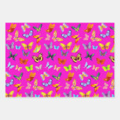Elektrische Bright Butterfly Wrapping Paper Set (Voorkant 3)