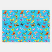 Elektrische Bright Butterfly Wrapping Paper Set (Voorkant 2)