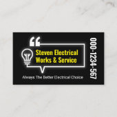 Elektrische Bulb Circuit Bubble Speech Visitekaartje (Voorkant)