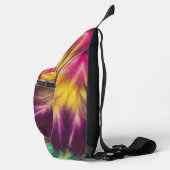 Elektrische Burst Sling Print Cut Naaizak Bag (Rechts)