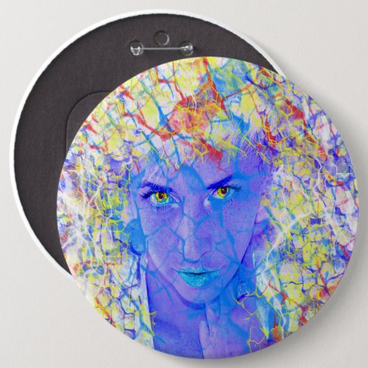 Elektrische Button Reality Pinback (Voorkant /achterkant)