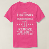 Elektrische cadeaus voor mannen Funny Electrical D T-shirt (Design voorkant)