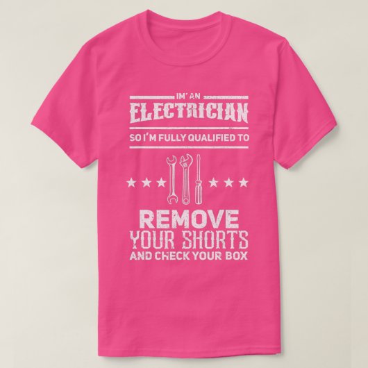 Elektrische cadeaus voor mannen Funny Electrical D T-shirt (Design voorkant)