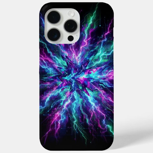 Elektrische Camo, futuristisch ontwerp, neon camou Case-Mate iPhone Case (Achterkant)