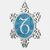 Elektrische capricorn tin sneeuwvlok ornament (Rechts)