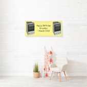 Elektrische cartoon spandoek (Insitu)