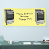 Elektrische cartoon spandoek (Beurs)