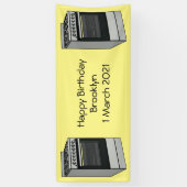 Elektrische cartoon spandoek (Verticaal)