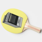 Elektrische cartoon tafeltennisbatje (Zijkant)