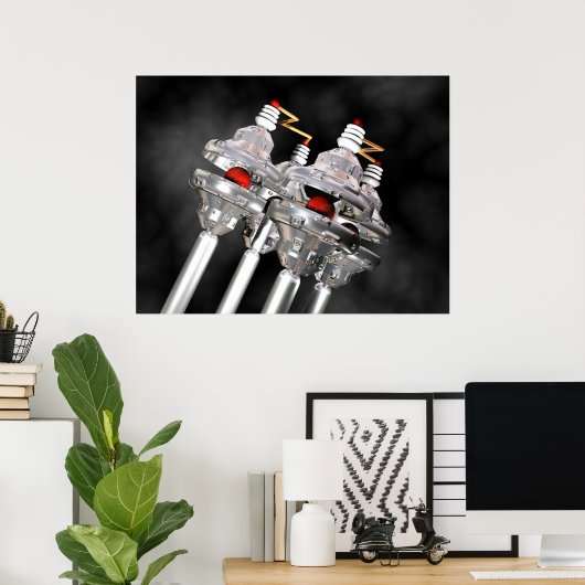 Elektrische cellen poster (Thuiskantoor)