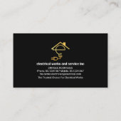 Elektrische Charge Gold Home Bulb Visitekaartje (Achterkant)