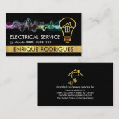 Elektrische Charge Gold Home Bulb Visitekaartje (Voorkant / Achterkant)