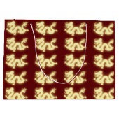 Elektrische Chinese draak Dark Red Gift Bag Large Cadeautasje (Achterkant)