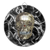Elektrische Chrome Skull Dart Board Dartbord (Voorkant)