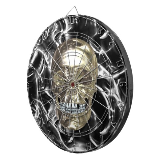 Elektrische Chrome Skull Dart Board Dartbord (Voorkant Rechts)