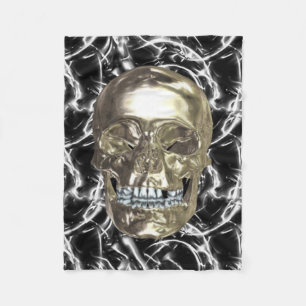 Elektrische Chrome Skull Fleece Deken