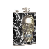 Elektrische chroom schedelkolf heupfles (Rechts)