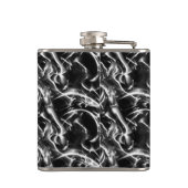 Elektrische chroom schedelkolf heupfles (Achterkant)