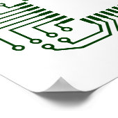 Elektrische circuit Board processor Poster (Hoek)