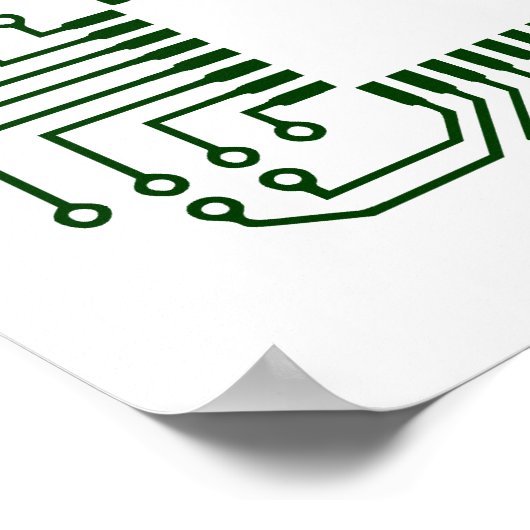 Elektrische circuit Board processor Poster (Hoek)