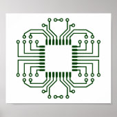 Elektrische circuit Board processor Poster (Voorkant)