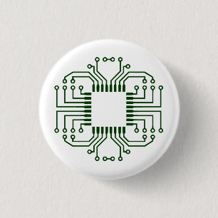 Elektrische circuit Board processor Ronde Button 3,2 Cm