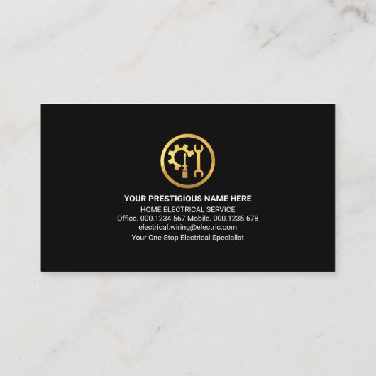 Elektrische circuitverlichting visitekaartje (Achterkant)