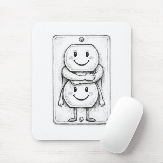 Elektrische Contactdoos Knuffel Muismat (Met muis)