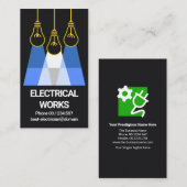 Elektrische creatieve kleurrijke lampen visitekaartje (Voorkant / Achterkant)