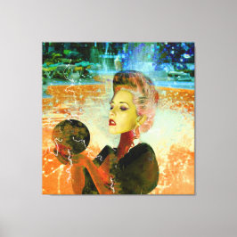 Elektrische cyborg canvas afdruk