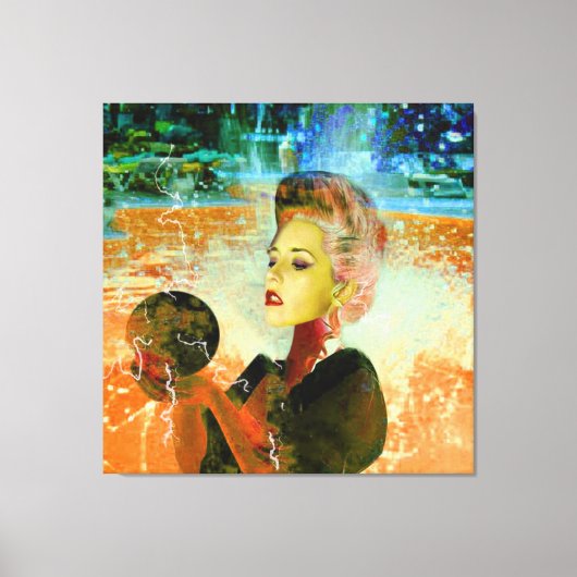 Elektrische cyborg canvas afdruk (Voorkant)