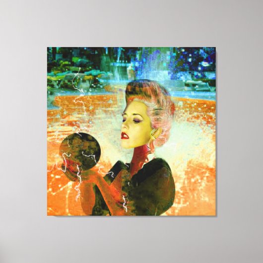 Elektrische cyborg canvas afdruk (Voorkant)