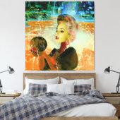 Elektrische cyborg canvas afdruk (Insitu (Slaapkamer))