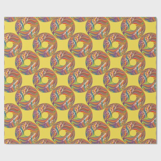 Elektrische Daisy Carnival Record Cadeaupapier (Vlak)