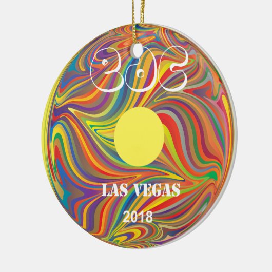 Elektrische Daisy Carnival Record Keramisch Ornament (Links)