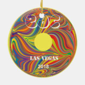 Elektrische Daisy Carnival Record Keramisch Ornament (Achterkant)