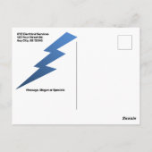 Elektrische diensten briefkaart (Achterkant)