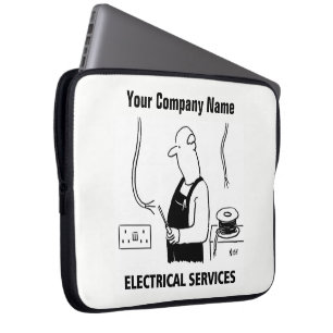 Elektrische Diensten Cartoon Laptop Sleeve