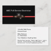 Elektrische diensten Elektricien Visitekaartjes (Voorkant / Achterkant)