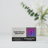 Elektrische diensten | Elektrische stekker pictogr Visitekaartje (Staand voorkant)