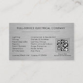 Elektrische Diensten QR-code Professioneel Visitekaartje (Achterkant)