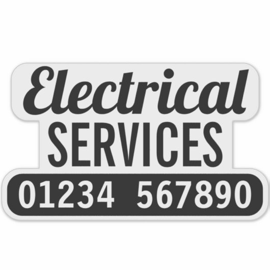 Elektrische diensten sticker (Voorkant)