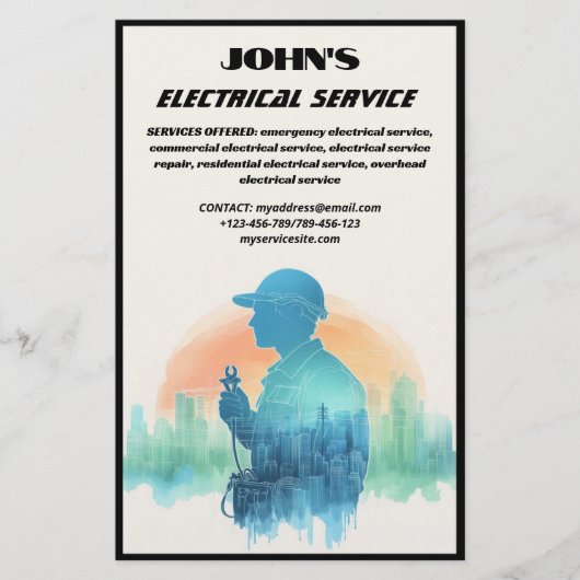 elektrische dienstflyer flyer (Voorkant)